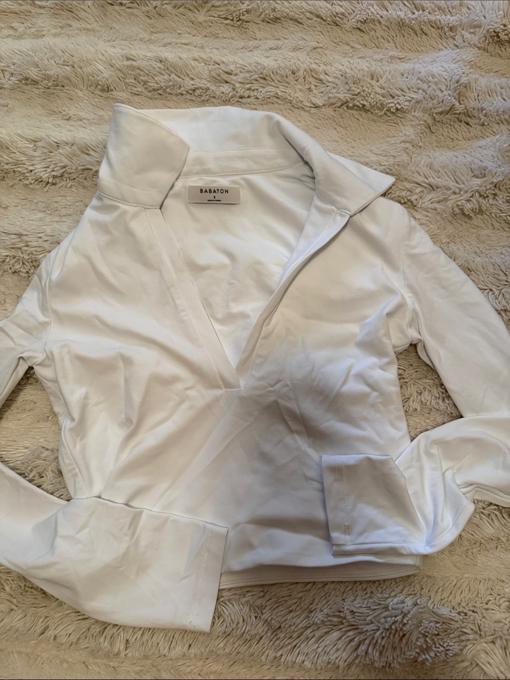 Babaton White V-Neck